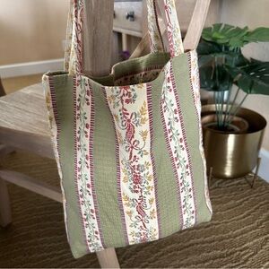 Floral Tote Bag Reversible